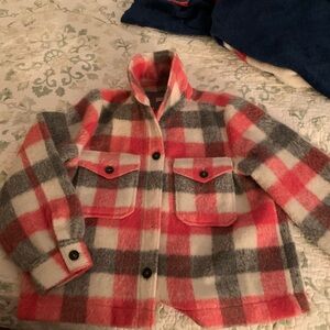 Loft brushed plaid jacket
